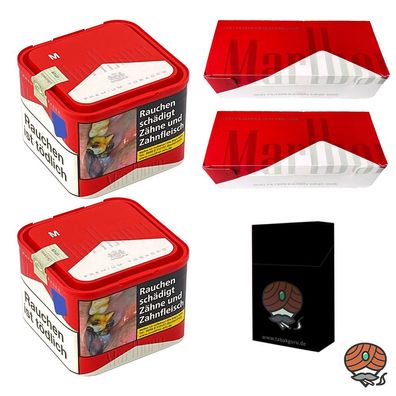 Marlboro Red / Rot Tabak 2x 70g M Dose + 2x Marlboro Rot Filterhülsen + Zubehör