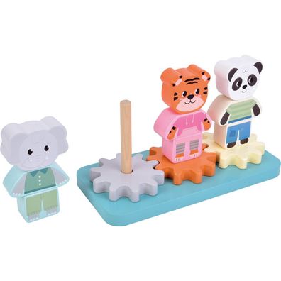 Stapelspiel mit Zahnrad "Jungle Friends"