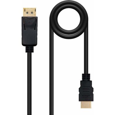 Nanocable 10.15.4302 Video Cable Adapter 2 M Displayport Hdmi Type A Standard Black