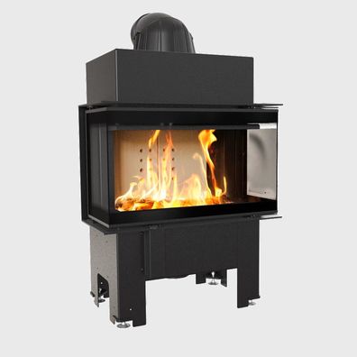 KRATKI NBC 680/280 Kamineinsatz 7 kW Stahl Eckkamin links/rechts Ø160 mm