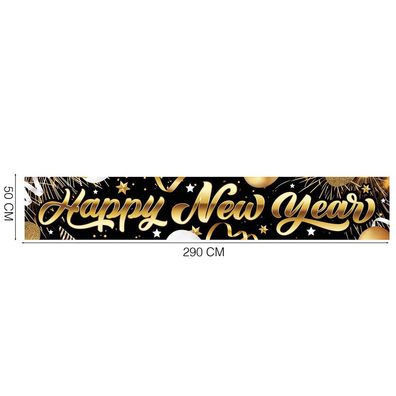 Banner Happy New Year 290cm x 50cm