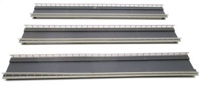 Spur N Arnold 6100 3x Flachträgerbrücke gerade 222mm (1013k)