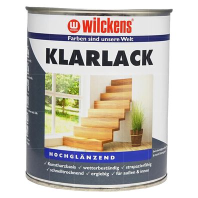 Wilckens Klarlack Hochglaenzend 0.75 LTR Holzlack Decklack Holzpflege