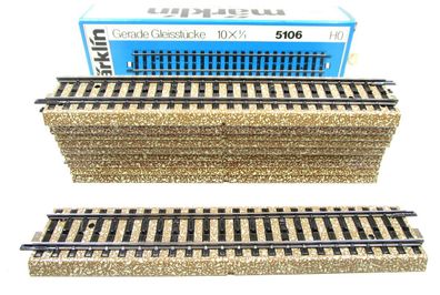 Märklin H0 5106 10x M-Gleis 1/1 Gerade 180mm OVP (3432K)
