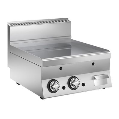 Mareno M1-600 Gas-Grillplatte mit glatter verchromter Platte, 80cm