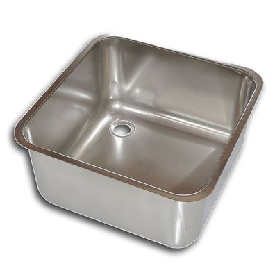 Gastro-Inox Einbauspüle aus Edelstahl mit Zubehör 500x500x300mm