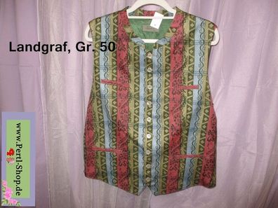 Herren Weste, Tracht, Gemustert, Landgraf, Gr. 50, Seide