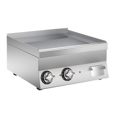 Mareno M1-600 Elektrische Grillplatte mit glatter verchromter Platte, 60cm