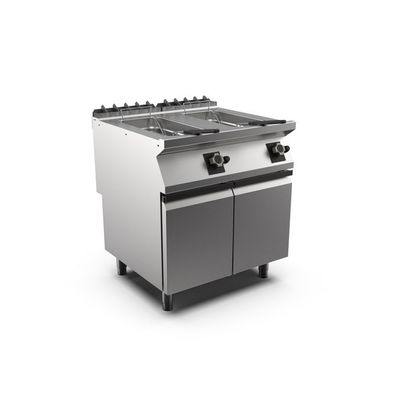 Mareno M1-700 Gasfritteuse 15 + 15 Liter, mit Tür, 80cm