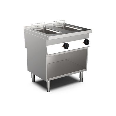 Gastronomie Mareno Fritteuse aus Edelstahl mit 2X 10 Liter 800x700x870mm
