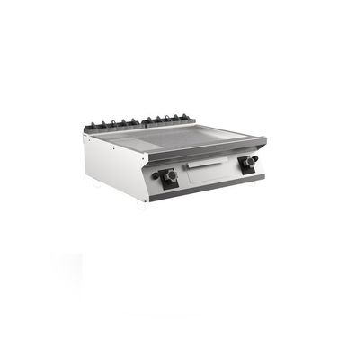 Mareno M1-900 Gas-Backplatte mit 2/3 glatter und 1/3 gerippter mattverchromter