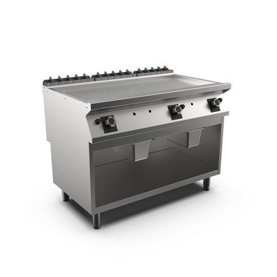 Mareno M1-700 Gas-Grillplatte mit glatter, matter Chromplatte, 120cm