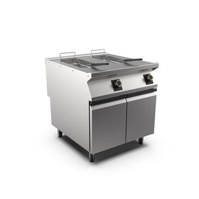 Mareno M1-900 elektrische Fritteuse 2x 15 Liter, mit Türen, 80cm