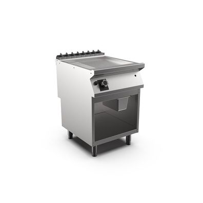 Mareno M1-900 Gasgrillplatte mit 2/3 glatter und 1/3 gerippter mattverchromter