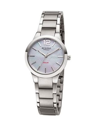 Regent Uhr Solar Damen Titan mit Perlmutt F-1534