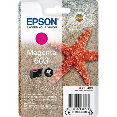 Epson C13T03U34010 Original Epson Tintenpatrone magenta (C13T03U34010, 03U340,603, 03