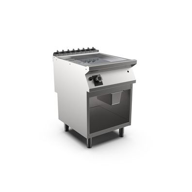 Mareno M1-700 Gas-Grillplatte mit 2/3 glatter und 1/3 gerippter Chromplatte, 60cm