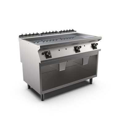 Mareno M1-700 Gas-Grillplatte mit glatter Chromplatte, 120cm