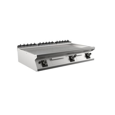 Mareno M1-700 Gas-Grillplatte mit glatter Mattchromplatte, 120cm