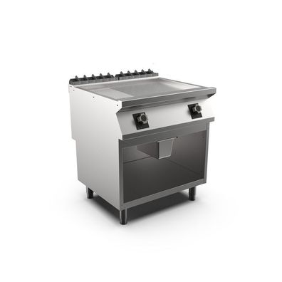 Mareno M1-700 elektrische Grillplatte mit 2/3 glatter und 1/3 gerippter Mattchromp