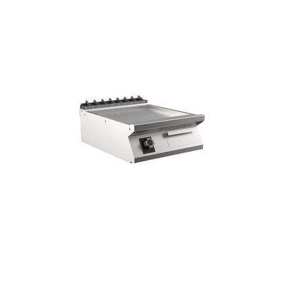 Mareno M1-700 elektrische Grillplatte mit glatter, matter Chromplatte, 60cm