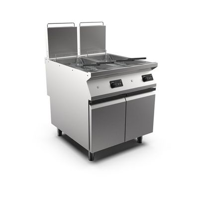 Mareno M1-900 Gasfritteuse, 2x 23 Liter, mit Tür, digital einstellbar, 80cm
