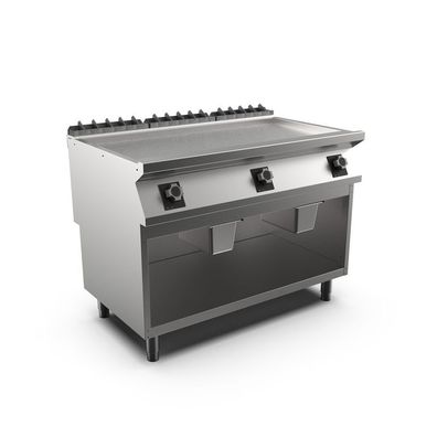 Mareno M1-700 elektrische Grillplatte mit glatter, Mattchromplatte, 120cm