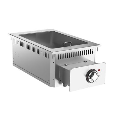 Mareno Einbau-Grillplatte Multiplex mit Fläche aus Edelstahl 400x625x250mm