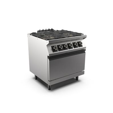 Mareno M1-700 Gaskocher mit 4 Brennern und Elektrobackofen GN 2/1, 80cm