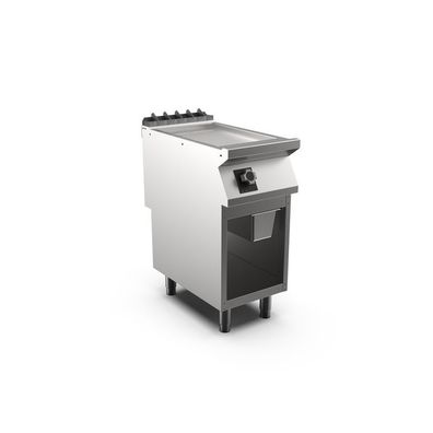 Mareno M1-700 elektrische Grillplatte mit gerippter, matter Chromplatte, 40cm