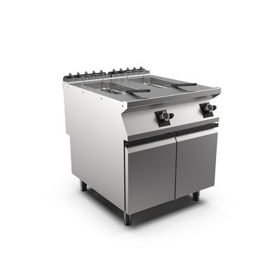 Mareno M1-900 Gasfritteuse 2x 15 Liter, mit Tür, 80cm