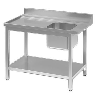 Gastro-Inox Spültische aus Edelstahl AISI 304 mit Becken rechts 1200x700x900mm