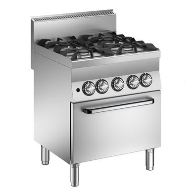 Mareno M1-600 Gasherd mit 4 x 6Kw Brennern und Gasofen, 70cm