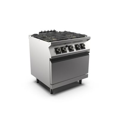 Mareno M1-900 Gasherd 4 Brenner und Gasbackofen GN 2/1, 80cm