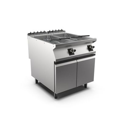 Mareno M1-900 Gasfritteuse 2x 23 Liter, mit Tür, 80cm