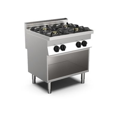 Gastronomie Gastro Inox Gasherd mit 4 Brenner aus Edelstahl 800x700x870mm