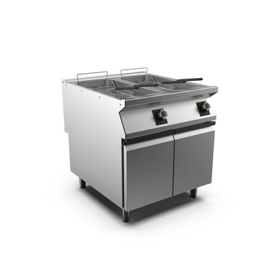Mareno M1-900 elektrische Fritteuse 2x 22 Liter, mit Türen, 80cm