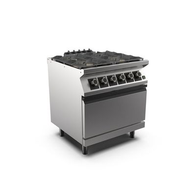 Mareno M1-900 Gaskocher mit 4 Brennern und Elektrobackofen GN 1/1, 80cm