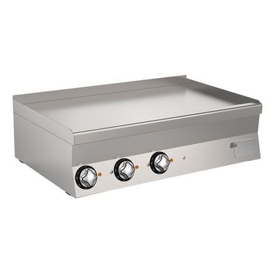 Mareno M1-600 Elektrische Grillplatte mit glatter Edelstahlplatte, 100cm