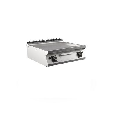 Mareno M1-900 Gasgrillplatte mit glatter mattverchromter Platte, 80cm