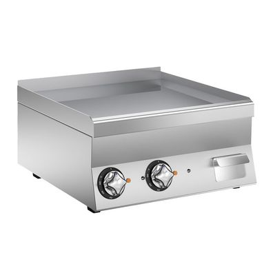 Mareno M1-600 Elektrische Grillplatte mit glatter Edelstahlplatte, 60cm