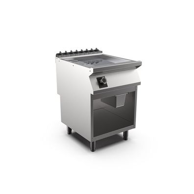 Mareno M1-700 elektrische Grillplatte mit 2/3 glatter und 1/3 gerippter Chromplatt