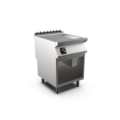 Mareno M1-700 elektrische Grillplatte mit glatter, matter Chromplatte, 60cm