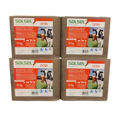 Solsel Extra 4x10kg Mineralstein Salzleckstein Leckstein