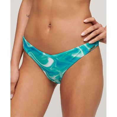 Bikinihose Superdry Print Cheeky Bikini Bottom Blau