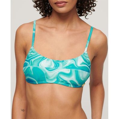 Bikini Top Superdry Print Bralette Blau