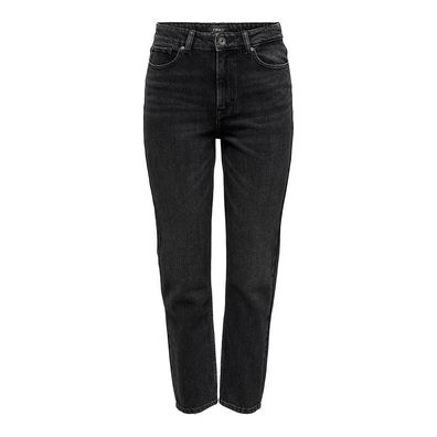 Jeans Only Emily NAS997, schwarze gerade geschnittene Hose