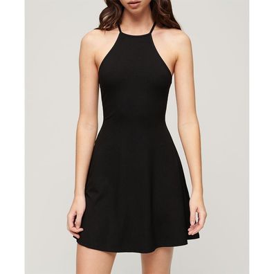 Kleid Superdry Mini Etuikleid mit Spitzen-Details schwarz