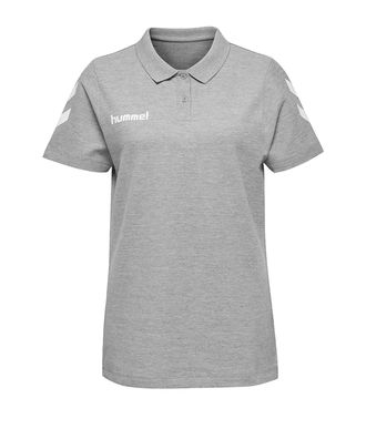 Poloshirt Hummel Grau Baumwolle Damen