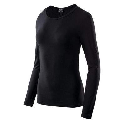 Langarmshirt iq Milky fér Damen, Sportbekleidung, Schwarz